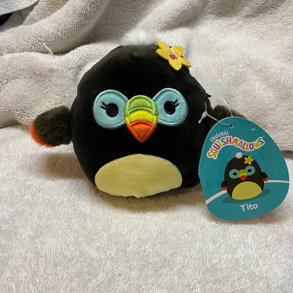 NWT Squishmallows Tito the Toucan 5" Stuffed Animal Toy Bird - Picture 1 of 9